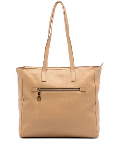 Pre-owned Prada 2013-2025 Vitello Daino Tote Bag In Brown