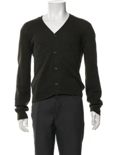 Pre-owned Prada 2013 Alpaca Cardigan In Green