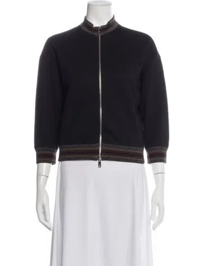 Pre-owned Prada 2013 Bomber Jacket In Black