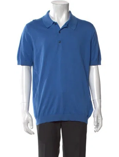 Pre-owned Prada 2013 Collar Polo Shirt In Blue