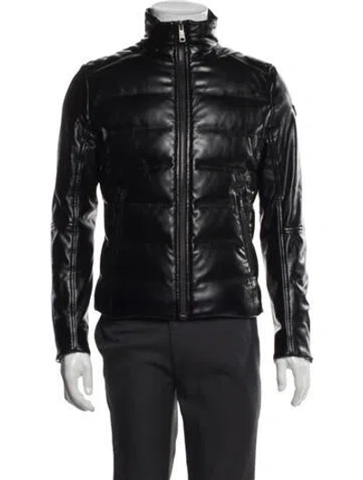 Pre-owned Prada 2013 Enameled Metal Triangle Jacket In Black