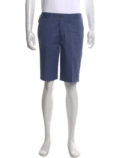 Pre-owned Prada 2013 Flat Front Shorts In Blue