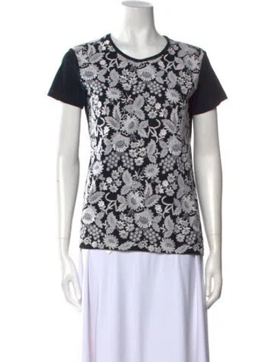 Pre-owned Prada 2013 Floral Print T-shirt In Blue