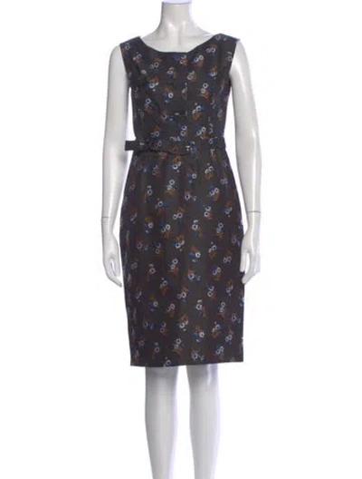 Pre-owned Prada 2013 Knee-length Dress In Black