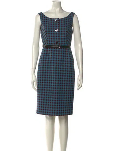 Pre-owned Prada 2013 Knee-length Dress In Blue