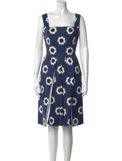 Pre-owned Prada 2013 Knee-length Dress In Blue