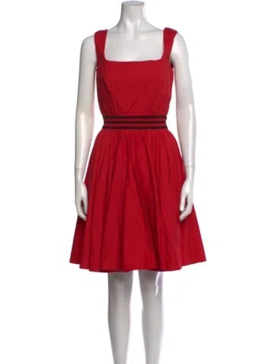 Pre-owned Prada 2013 Knee-length Dress W/ Tags In Red