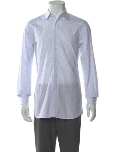 Pre-owned Prada 2013 Long Sleeve Dress Shirt In Blue