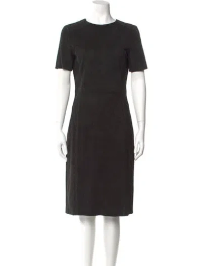 Pre-owned Prada 2013 Midi Length Dress In Black
