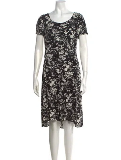 Pre-owned Prada 2013 Midi Length Dress In Black