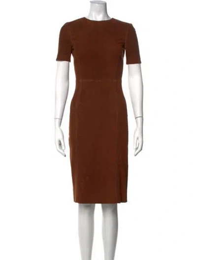 Pre-owned Prada 2013 Midi Length Dress In Brown