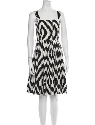 Pre-owned Prada 2013 Midi Length Dress In White