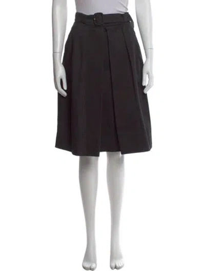 Pre-owned Prada 2013 Midi Length Skirt In Black
