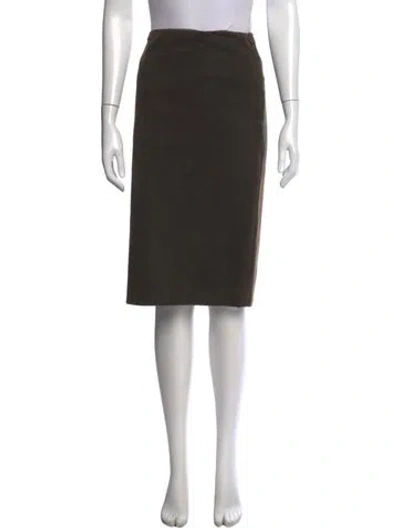 Pre-owned Prada 2013 Midi Length Skirt In Black