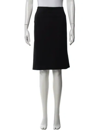 Pre-owned Prada 2013 Midi Length Skirt In Black