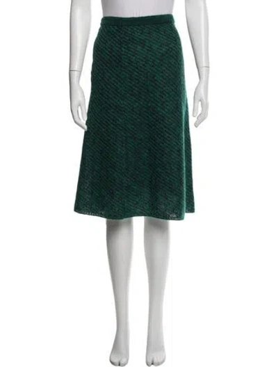 Pre-owned Prada 2013 Midi Length Skirt In Green