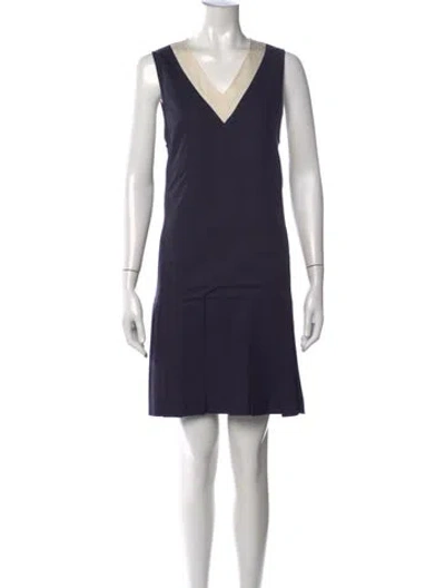 Pre-owned Prada 2013 Mini Dress In Blue