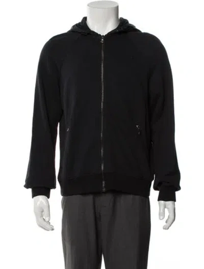 Pre-owned Prada 2013 Mock Neck Hoodie In Black