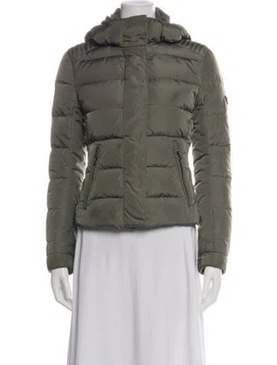 Pre-owned Prada 2013 Nylon Down Jacket In Green
