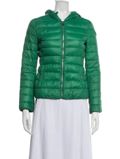 Pre-owned Prada 2013 Nylon Down Jacket In Green