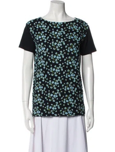 Pre-owned Prada 2013 Printed T-shirt In Blue