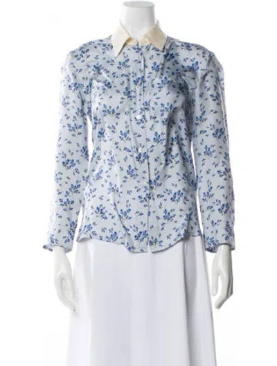 Pre-owned Prada 2013 Silk Blouse In Multi
