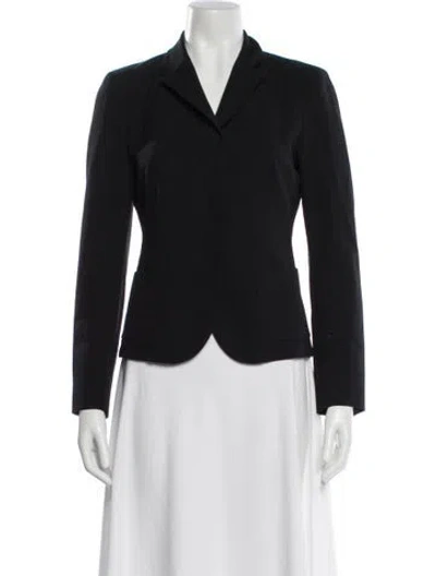 Pre-owned Prada 2013 Virgin Wool Blazer In Black