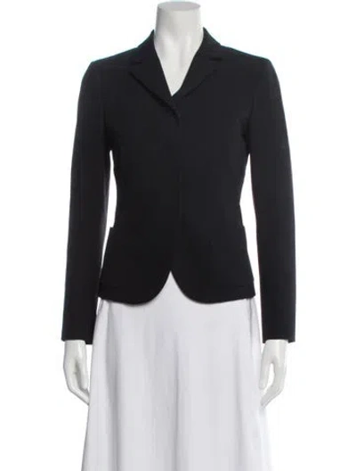 Pre-owned Prada 2013 Virgin Wool Blazer In Black
