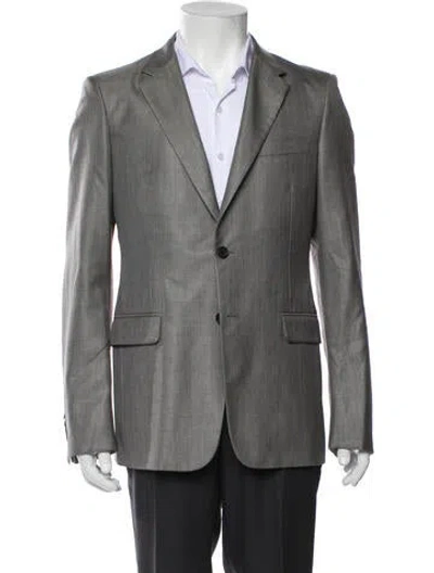 Pre-owned Prada 2013 Virgin Wool Blazer In Gray