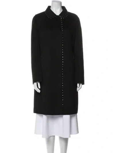 Pre-owned Prada 2013 Virgin Wool Coat In Black