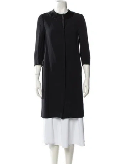 Pre-owned Prada 2013 Virgin Wool Coat In Black