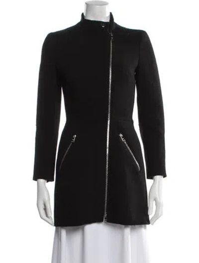 Pre-owned Prada 2013 Virgin Wool Coat In Black