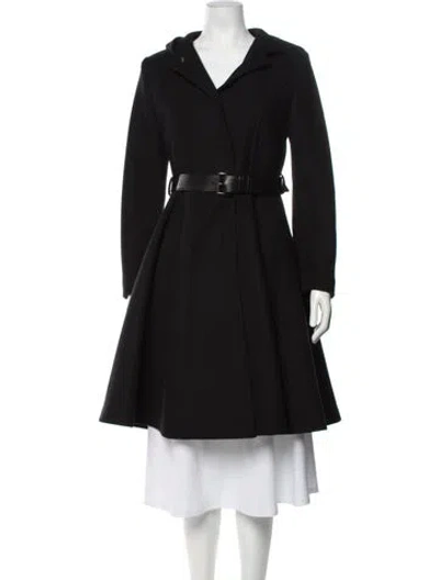 Pre-owned Prada 2013 Virgin Wool Coat In Black