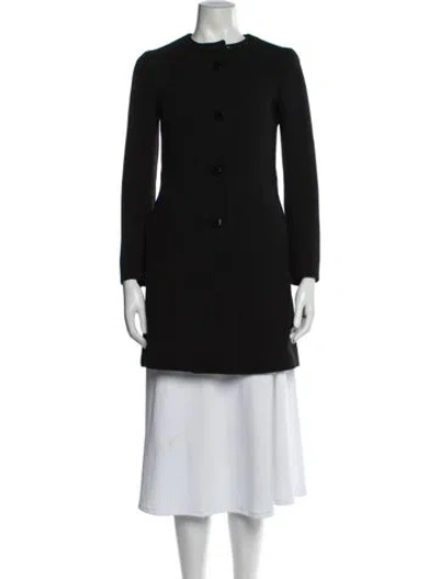 Pre-owned Prada 2013 Virgin Wool Coat In Black