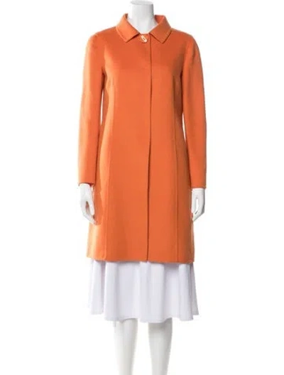 Pre-owned Prada 2013 Virgin Wool Coat In Orange