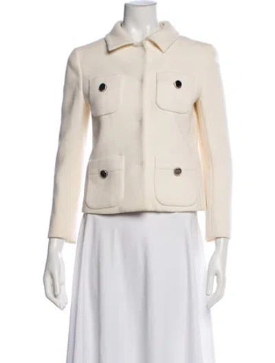 Pre-owned Prada 2013 Virgin Wool Jacket In Neutral