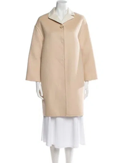 Pre-owned Prada 2013 Virgin Wool Peacoat In Neutral