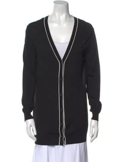 Pre-owned Prada 2013 V-neck Sweater In Black