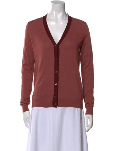 Pre-owned Prada 2013 V-neck Sweater In Red