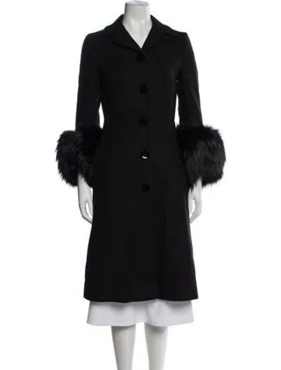 Pre-owned Prada 2013 Wool Coat In Black