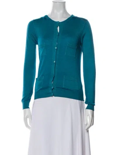 Pre-owned Prada 2013 Wool Sweater In Blue