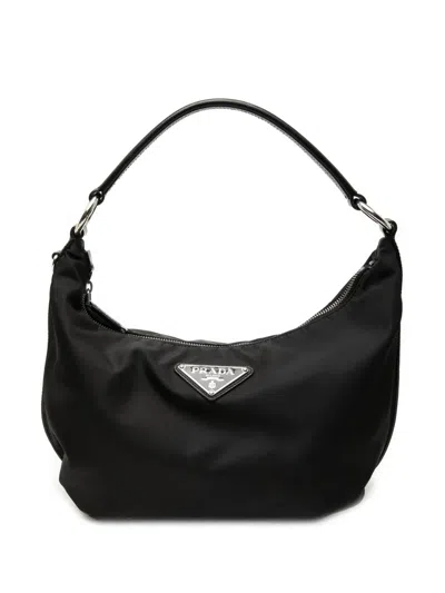 Pre-owned Prada 2013-2025 Tessuto Hobo Bag In Black