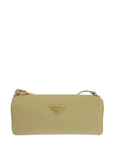 Pre-owned Prada 2013-2026 Calfskin Pouch Shoulder Bag In Brown