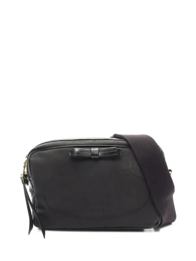 Pre-owned Prada 2013-2026 Canapa Logo Camera Bag Crossbody Bag In Black