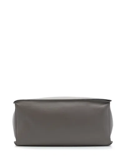 Pre-owned Prada 2013-2026 City Calf Etiquette Satchel In Grey