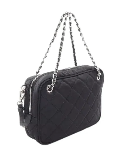 Pre-owned Prada 2013-2026 Impuntu Tessuto Satchel In Black