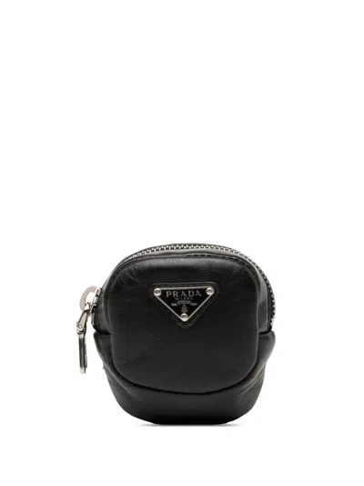 Pre-owned Prada 2013-2026 Mini Leather Arm Pouch In Black
