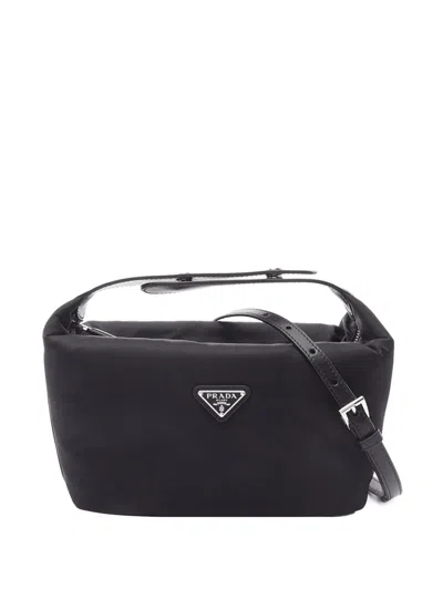 Pre-owned Prada 2013-2026 Mini Re Nylon Cherie Satchel In Black
