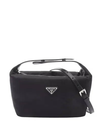Pre-owned Prada 2013-2026 Mini Re Nylon Cherie Satchel In Black
