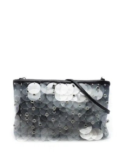 Pre-owned Prada 2013-2026 Nappa Paillettes Crossbody Bag In Black